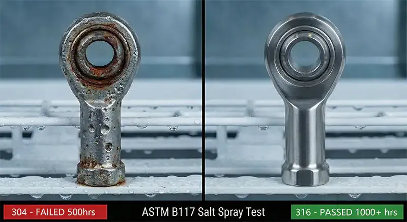 ASTM B117盐雾试验测试不锈钢轴承的耐腐蚀性能